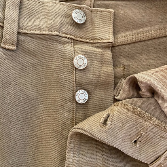 Beige / tan high waisted straight leg jeans - Picture 9 of 10